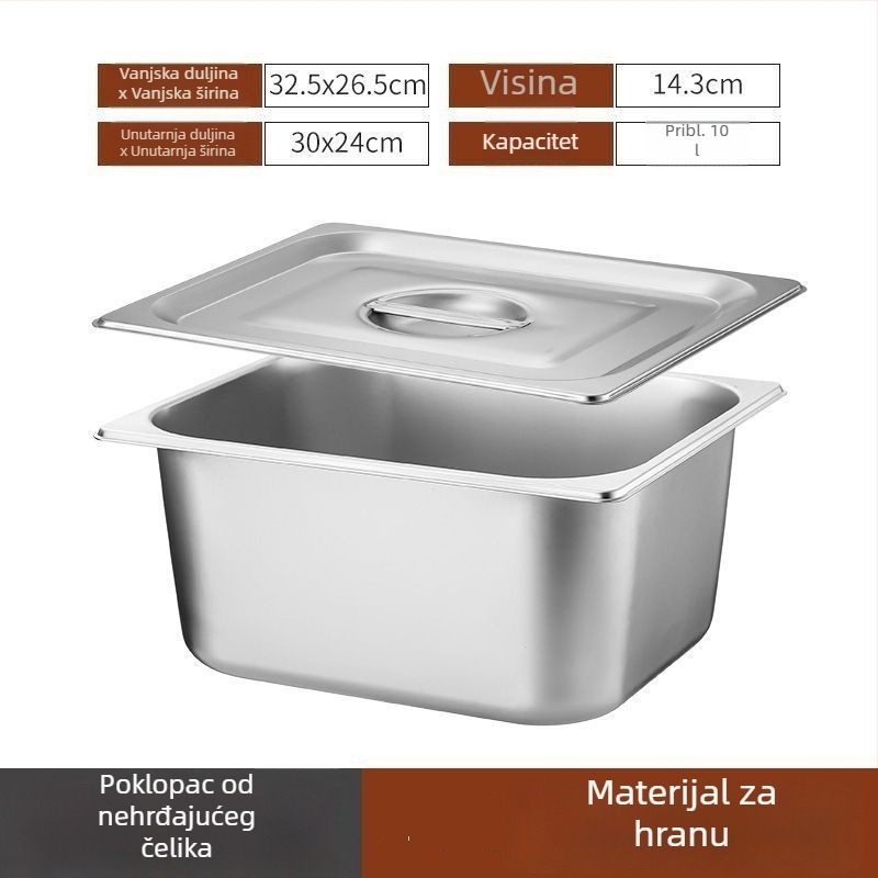 Spremnik za rižu od nehrđajućeg čelika, kvadratni oblik, kapacitet iznad 10 L, minimalistički dizajn, za kućnu upotrebu