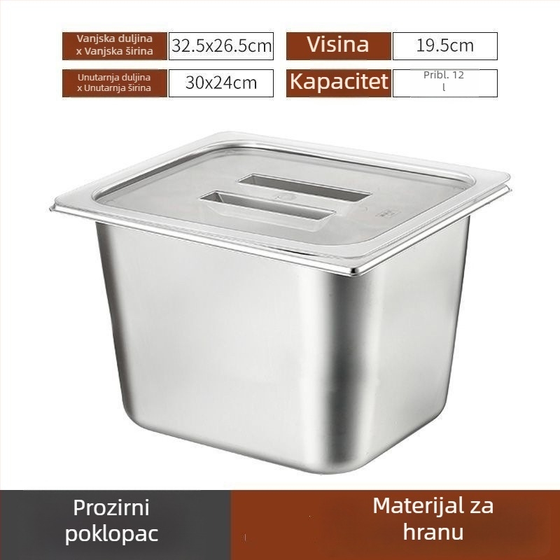 Spremnik za rižu od nehrđajućeg čelika, kvadratni oblik, kapacitet iznad 10 L, minimalistički dizajn, za kućnu upotrebu