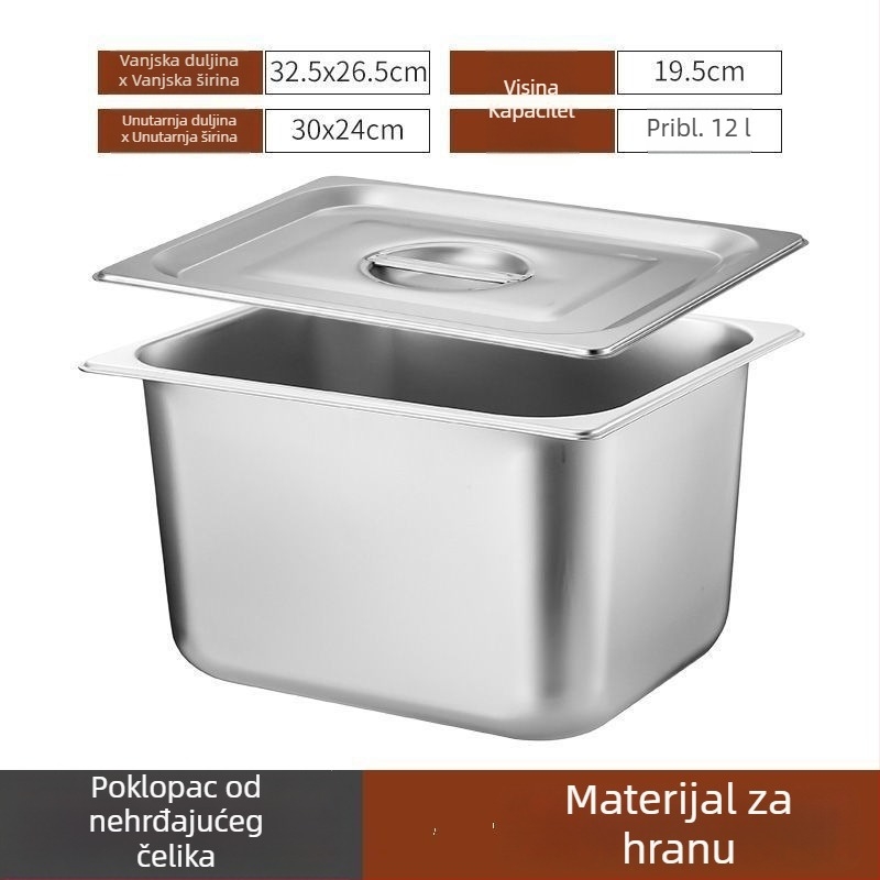 Spremnik za rižu od nehrđajućeg čelika, kvadratni oblik, kapacitet iznad 10 L, minimalistički dizajn, za kućnu upotrebu