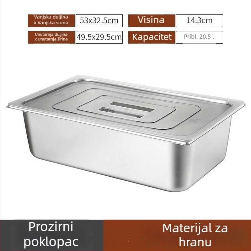 Spremnik za rižu od nehrđajućeg čelika, kvadratni oblik, kapacitet iznad 10 L, minimalistički dizajn, za kućnu upotrebu