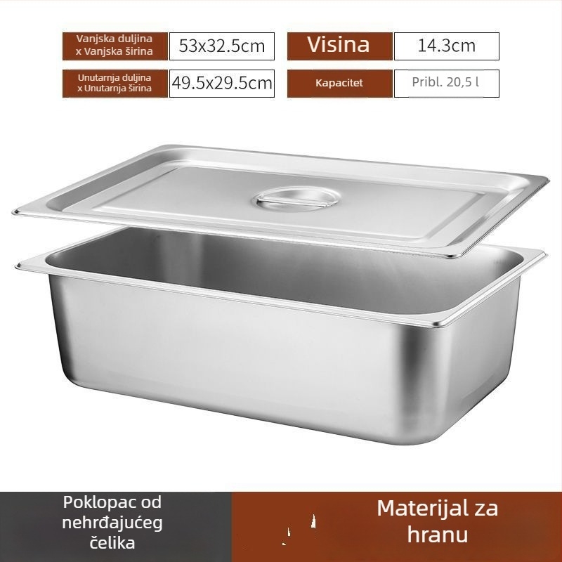 Spremnik za rižu od nehrđajućeg čelika, kvadratni oblik, kapacitet iznad 10 L, minimalistički dizajn, za kućnu upotrebu