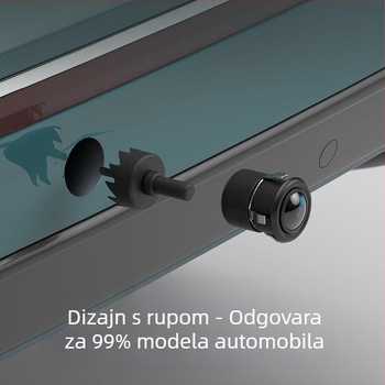 Univerzalna AHD auto stražnja kamera, okrugla Ø18,5 mm, HD, noćni vid, CCD, kamera za vožnju unatrag, navigacija