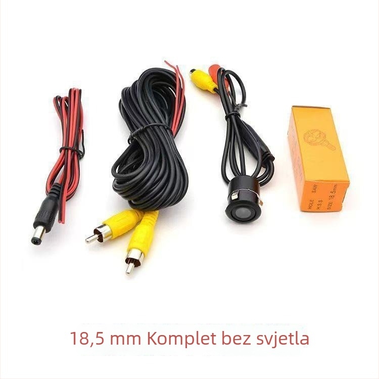 Univerzalna AHD auto stražnja kamera, okrugla Ø18,5 mm, HD, noćni vid, CCD, kamera za vožnju unatrag, navigacija