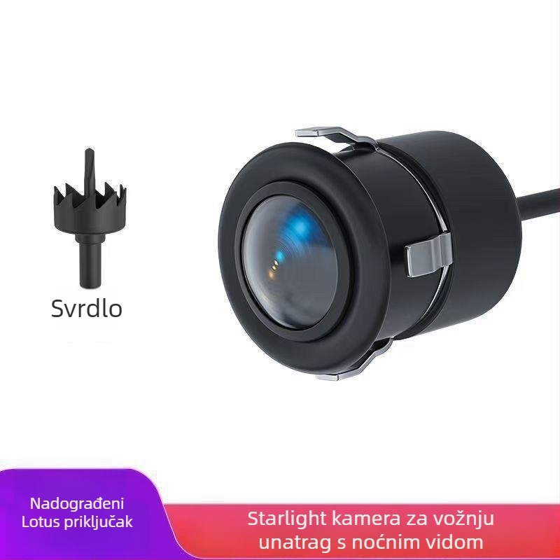 Univerzalna AHD auto stražnja kamera, okrugla Ø18,5 mm, HD, noćni vid, CCD, kamera za vožnju unatrag, navigacija