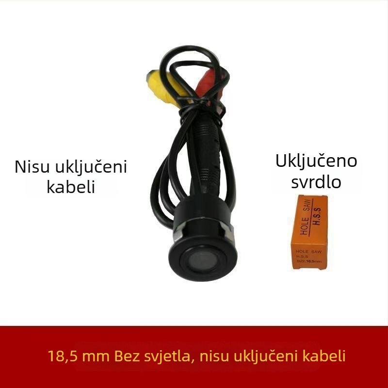 Univerzalna AHD auto stražnja kamera, okrugla Ø18,5 mm, HD, noćni vid, CCD, kamera za vožnju unatrag, navigacija
