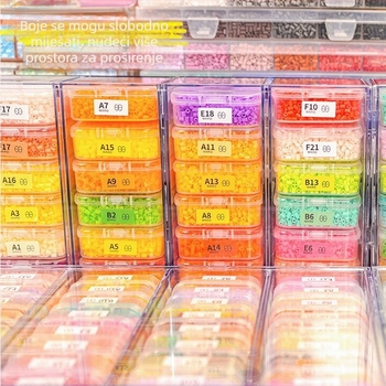 Skup kutija za pohranu perlica: 221 boja, male ladice, velika kapaciteta za ručne materijale