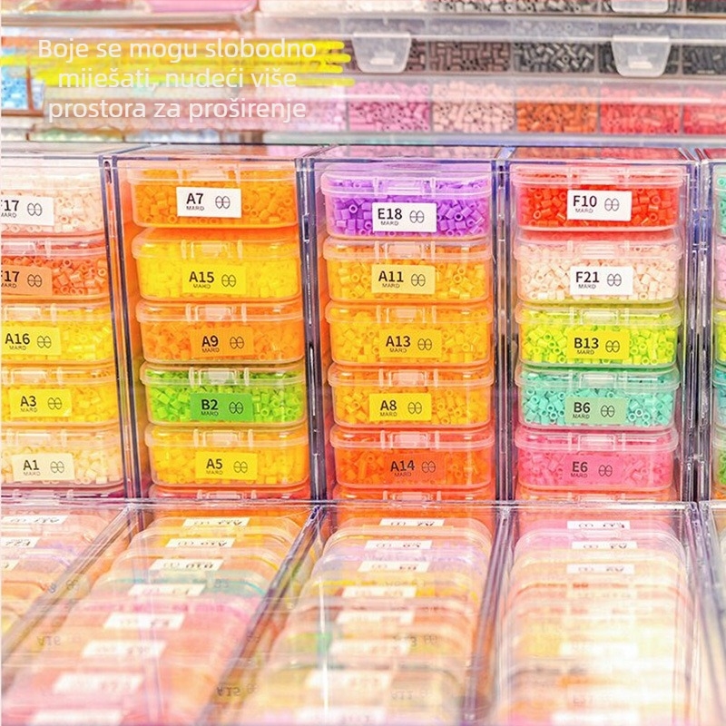 Skup kutija za pohranu perlica: 221 boja, male ladice, velika kapaciteta za ručne materijale
