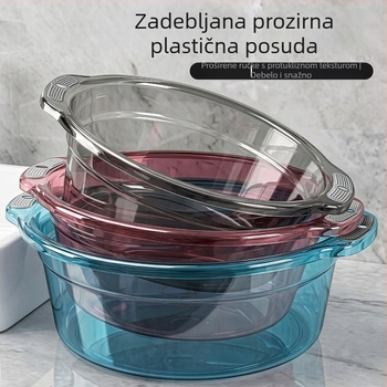 Veliki okrugli plastični bazen za kućnu upotrebu – za pranje lica, rublje i stopala