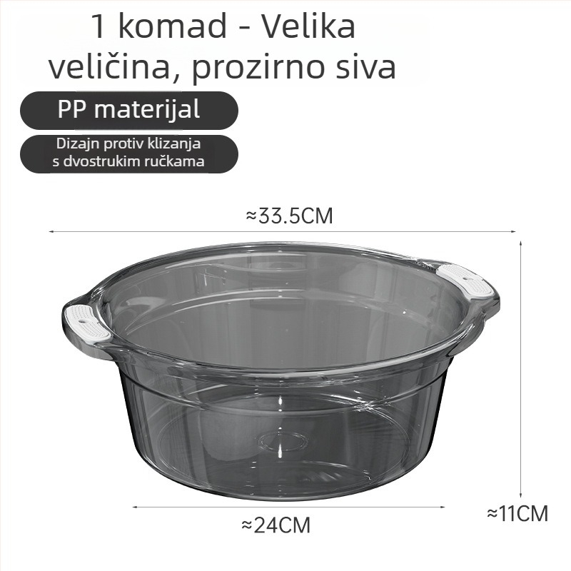 Veliki okrugli plastični bazen za kućnu upotrebu – za pranje lica, rublje i stopala