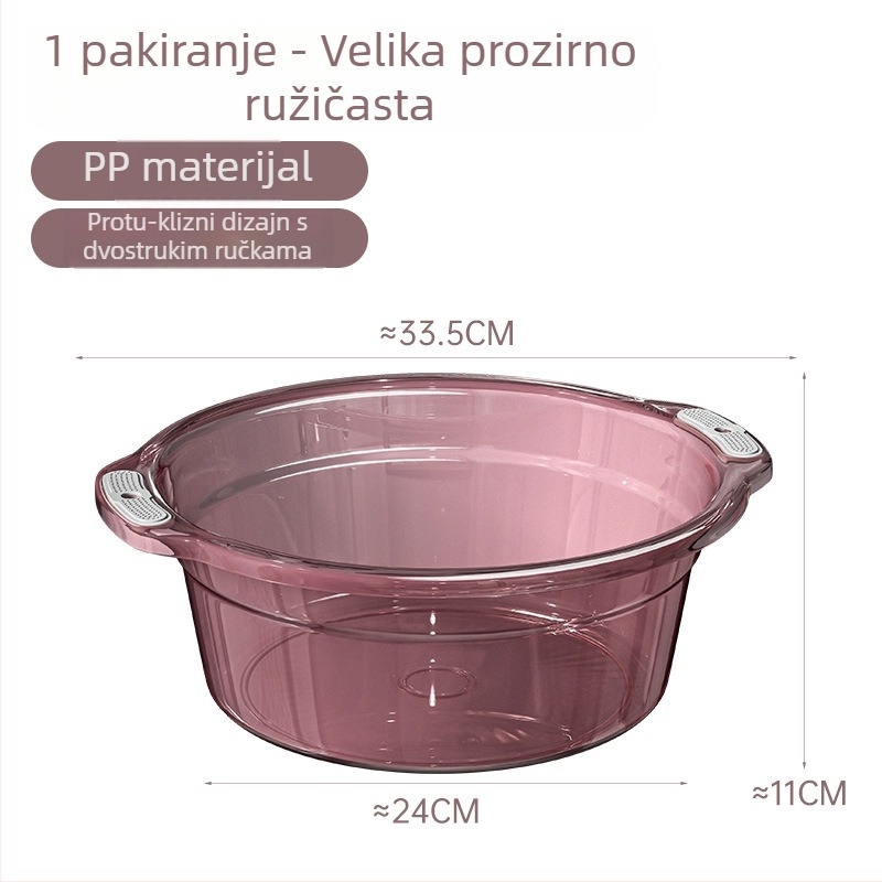 Veliki okrugli plastični bazen za kućnu upotrebu – za pranje lica, rublje i stopala