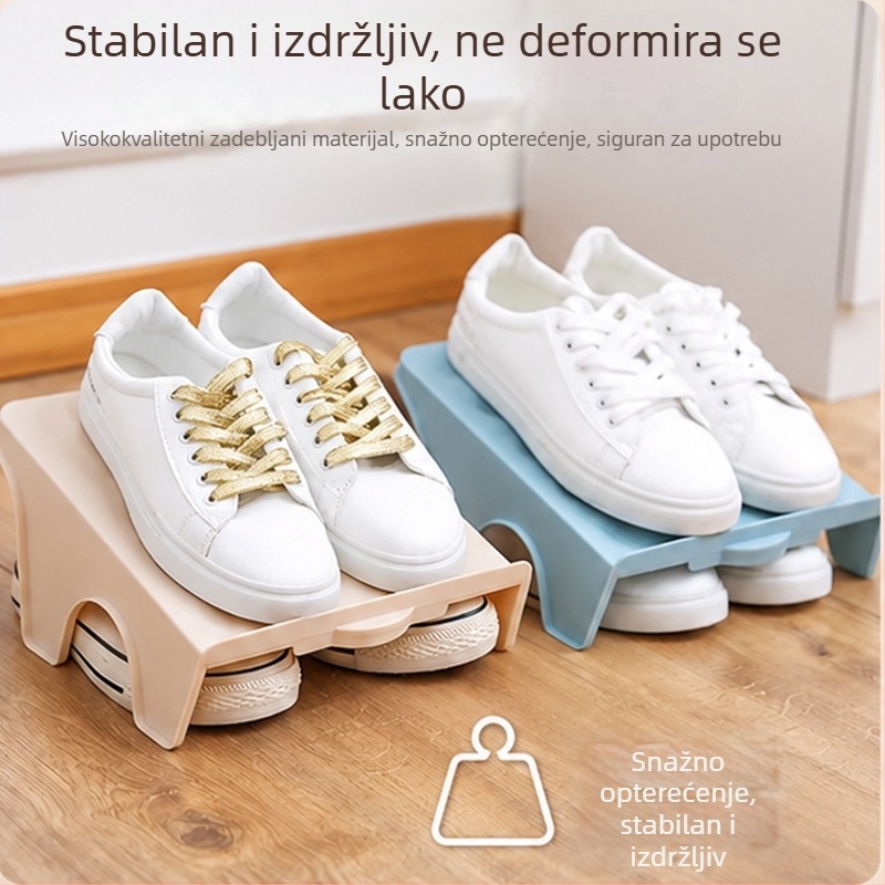 Integrirani dvostruki stalak za cipele za kućnu upotrebu, organizator za pohranu s više slojeva
