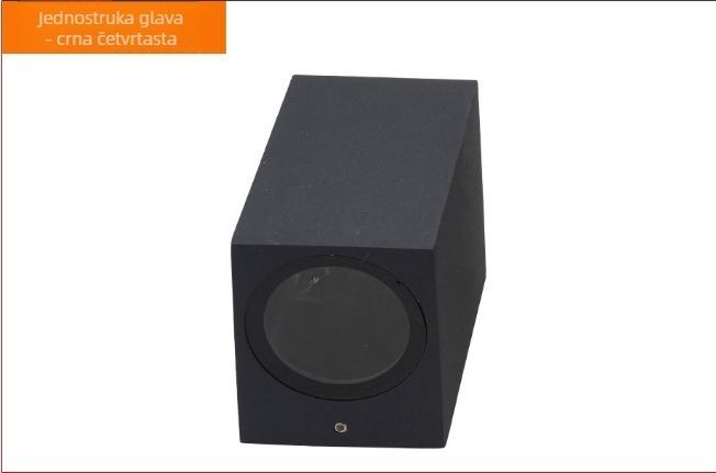 Vanjska LED zidna svjetiljka, 6W/12W/20W, IP65, dvostruka glava s osvjetljenjem gore-dolje, aluminijsko kućište, 220V, 120° snop, bez mogućnosti regulacije jačine
