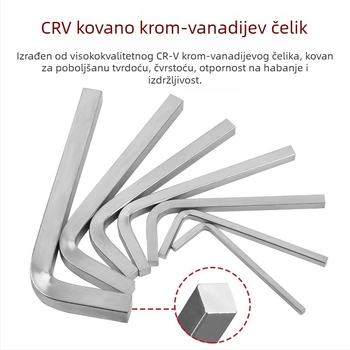 Kvadratni ključ i set kvadratnih odvijača s L-om oblikom, četverostrani ključ