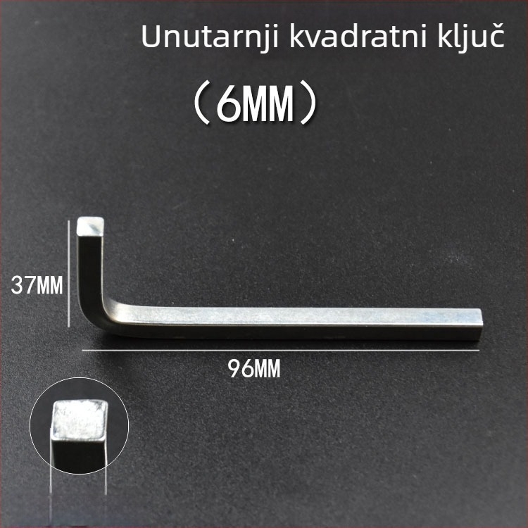 Kvadratni ključ i set kvadratnih odvijača s L-om oblikom, četverostrani ključ