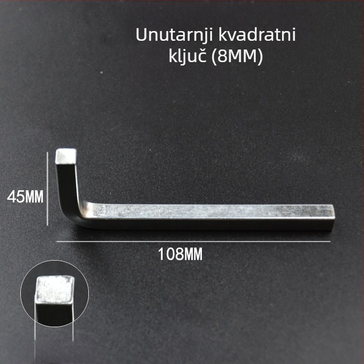 Kvadratni ključ i set kvadratnih odvijača s L-om oblikom, četverostrani ključ
