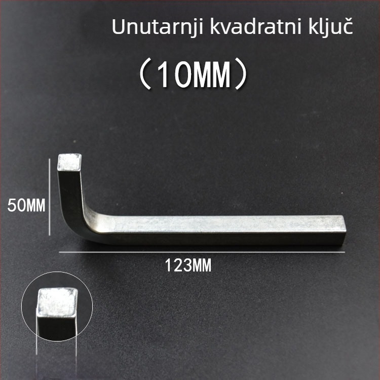 Kvadratni ključ i set kvadratnih odvijača s L-om oblikom, četverostrani ključ