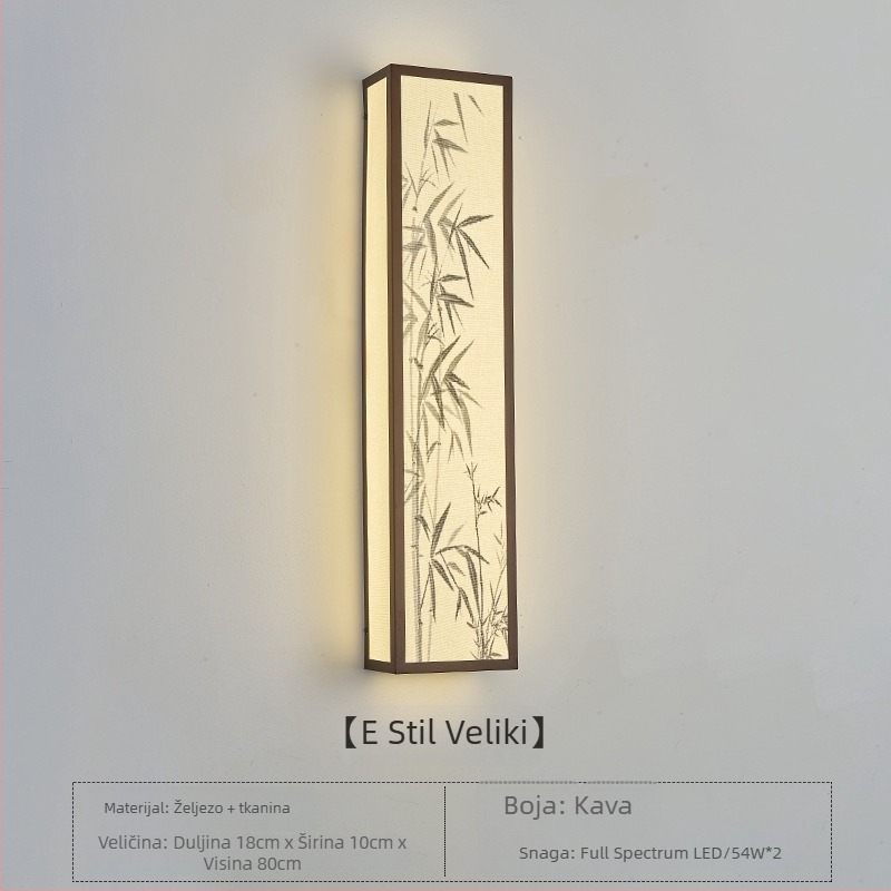 Nova kineska minimalistička zidna svjetiljka za dnevni boravak, rasvjeta za blagovaonu u kineskom stilu, Zen inspiracija dinastije Song za čajanu