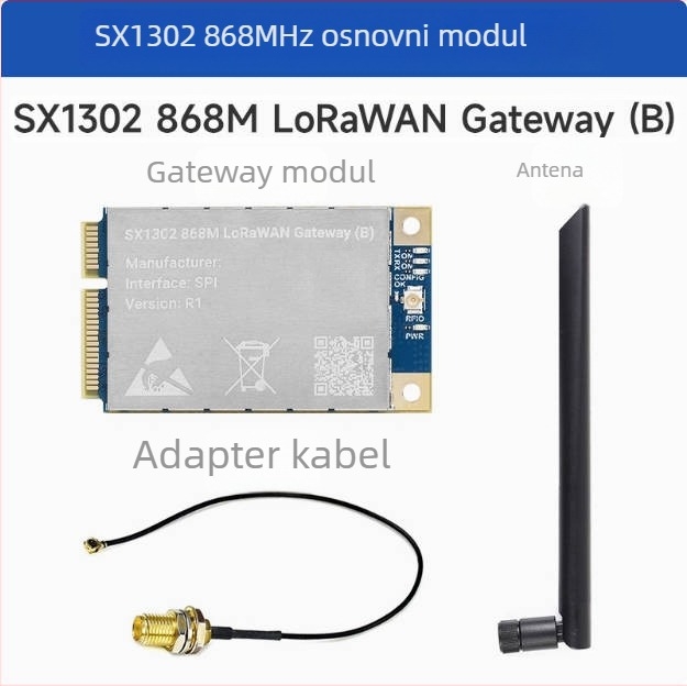 Proširena ploča gateway LoRaWAN SX1302/1303 za Raspberry Pi 868 MHz / 915 MHz
