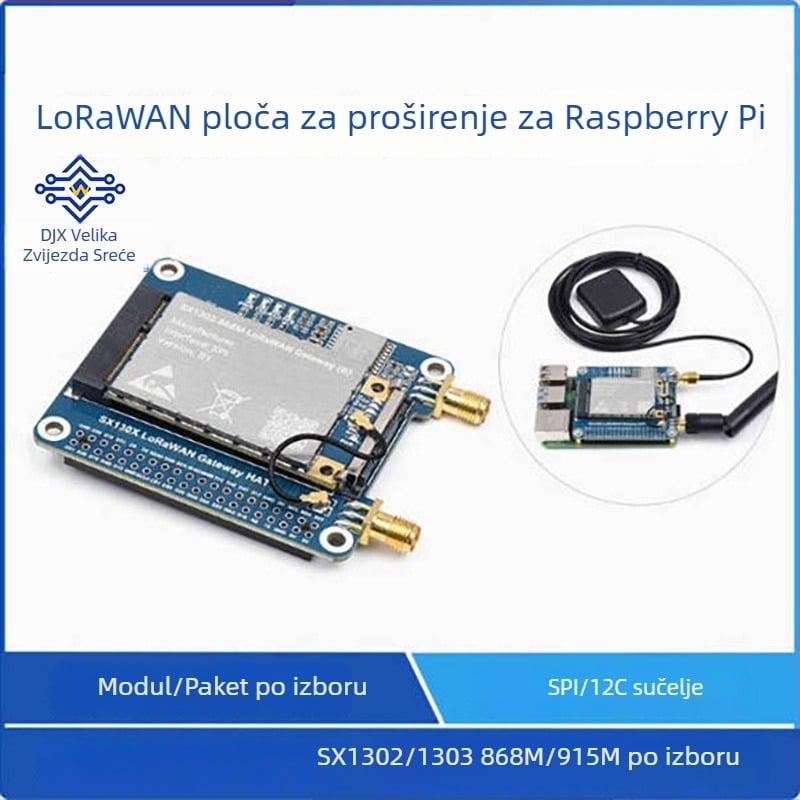 Proširena ploča gateway LoRaWAN SX1302/1303 za Raspberry Pi 868 MHz / 915 MHz