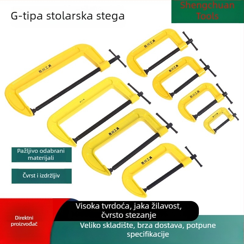 G-oblik steznik za obradu drveta, visokougljični čelik