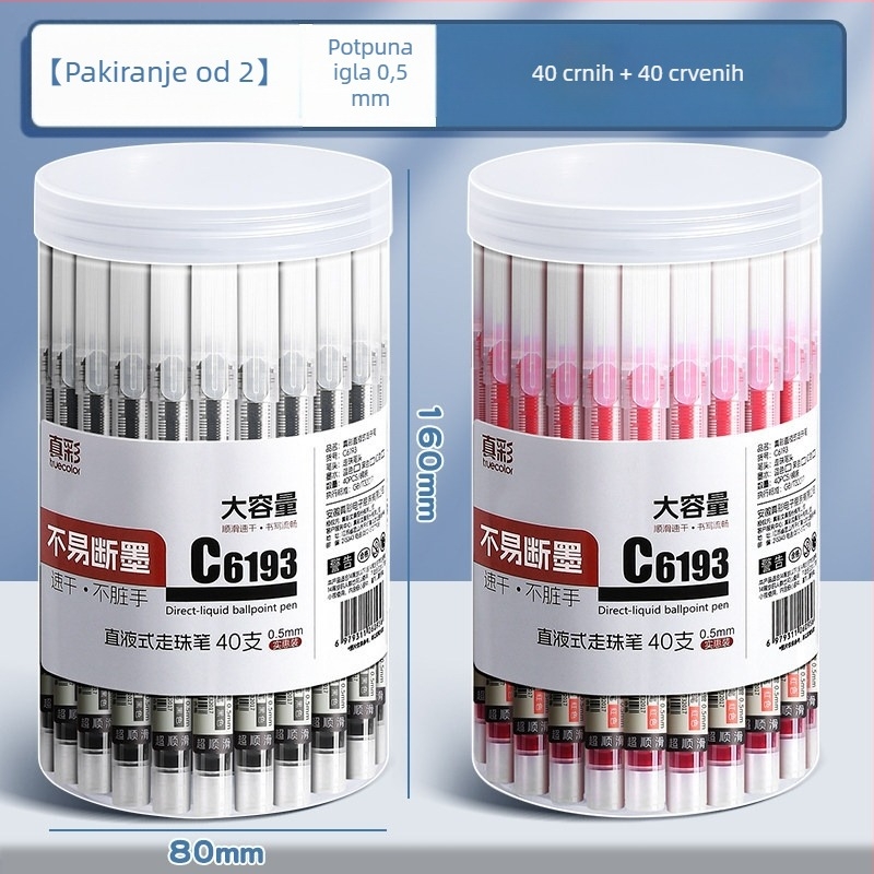 True Color gel olovka s tintom na bazi vode, crna potpisna olovka za ispite, pogodna za nastavnike i učenike