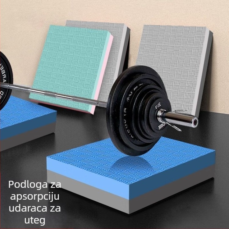 Pod za šipku s amortizacijom – zvučno izolirajuća podloga za teretanu i kućnu upotrebu, za muškarce i žene, pod za mrtvo dizanje