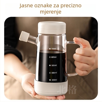 Set posudica za doziranje sojinog umaka i octa za kuhinju – uključuje bočice za začine, bočice ulja, svijetli sojin umak, kuhinjsko vino i bočice octa