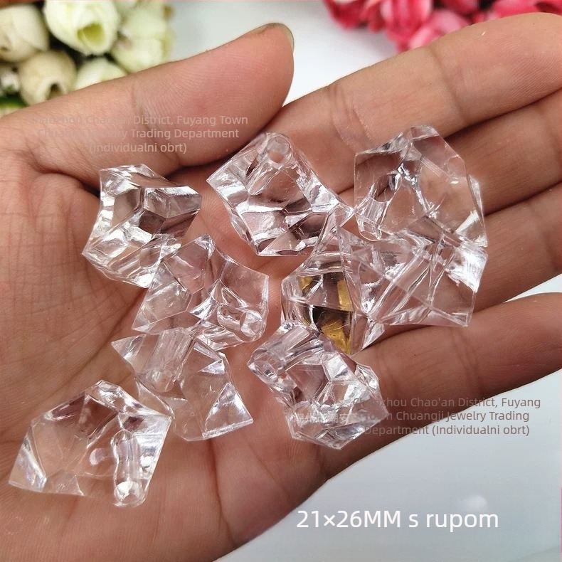 Akrilne slobodne perle 9–28 mm, perle ledova kocka, za DIY ručne naušnice, dekoraciju nakita i rekvizite za fotografiju