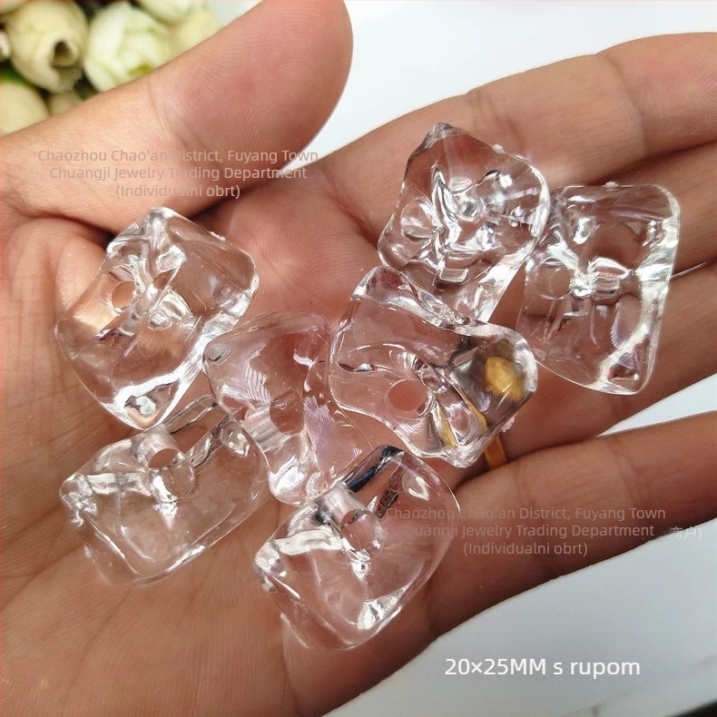 Akrilne slobodne perle 9–28 mm, perle ledova kocka, za DIY ručne naušnice, dekoraciju nakita i rekvizite za fotografiju