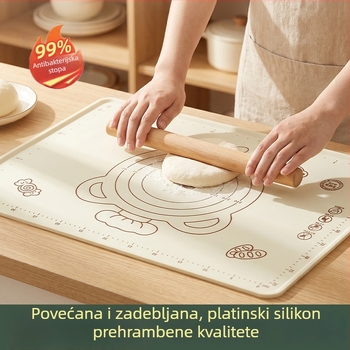 Silikonska podloga za tijesto, neprianjajuća, za kućnu upotrebu, ekstra debela