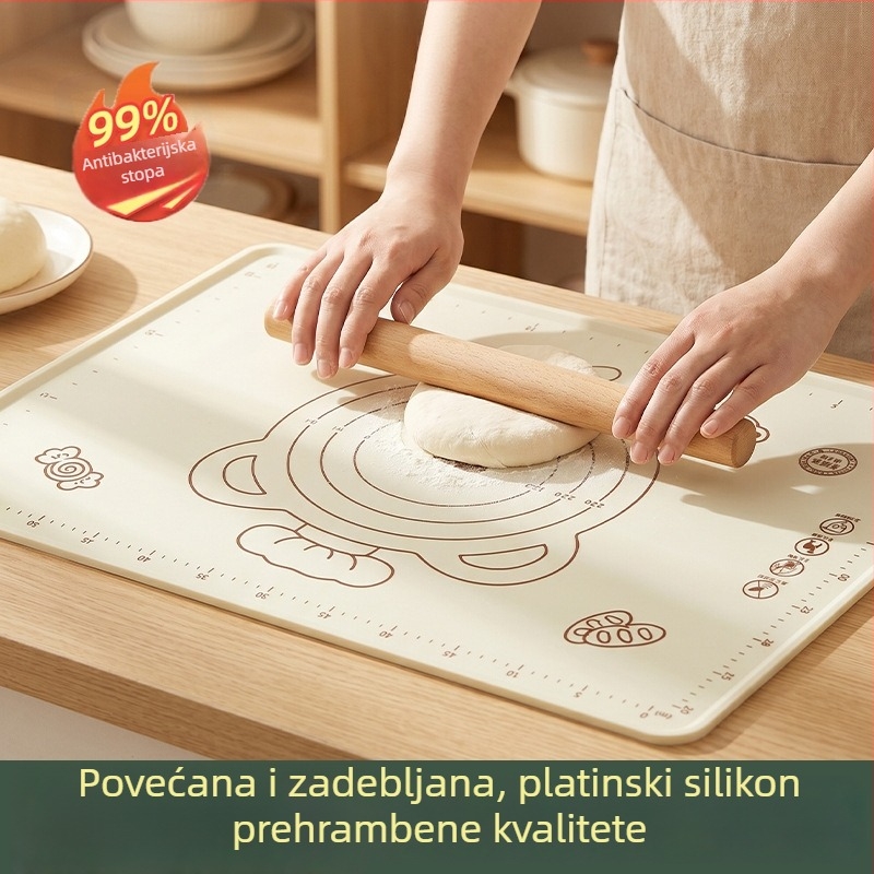 Silikonska podloga za tijesto, neprianjajuća, za kućnu upotrebu, ekstra debela
