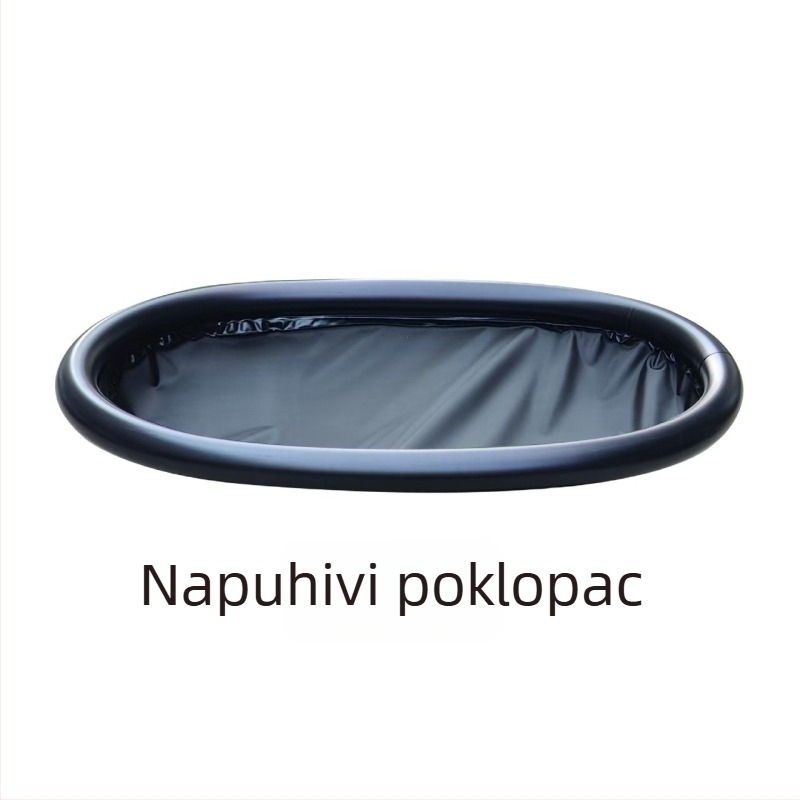 PVC kofa za ledene kupke s zračnim prstenom za potporu ramena i vrata, sklopiva podrška za kupanje, dvostruka uporaba za tople i hladne kupke.