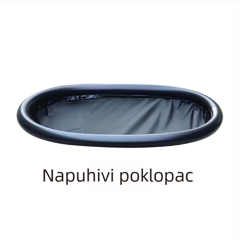 PVC kofa za ledene kupke s zračnim prstenom za potporu ramena i vrata, sklopiva podrška za kupanje, dvostruka uporaba za tople i hladne kupke.