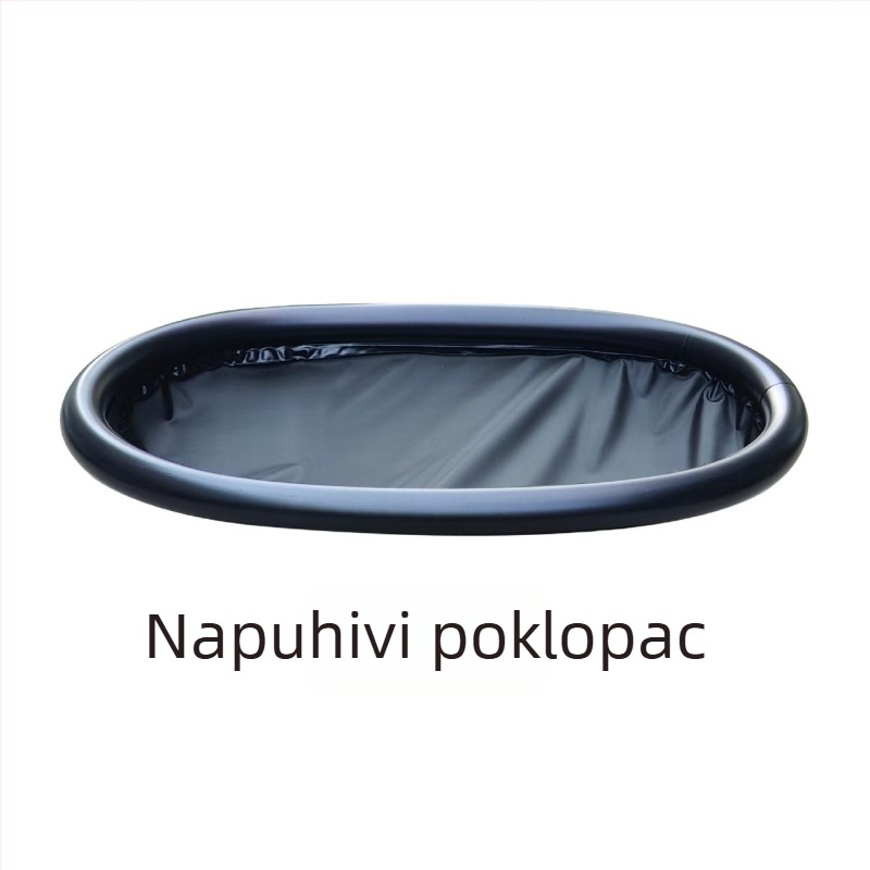 PVC kofa za ledene kupke s zračnim prstenom za potporu ramena i vrata, sklopiva podrška za kupanje, dvostruka uporaba za tople i hladne kupke.