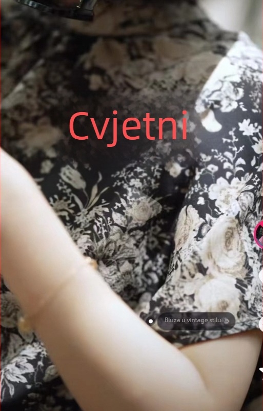 24222 Great Love for Beauty Ženski ljetni set: top u francuskom retro stilu, mladenački efekt, visokim strukom i širokih šortseva