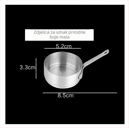Mini posuda za sos od 304 nehrđajućeg čelika s drškom, teppanyaki set i zdjela za umak