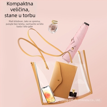 Karbonska vlakna – ultralak, kompaktan s UV zaštitom UPF50+, putni suncobran s 6 rebara, ručno otvaranje