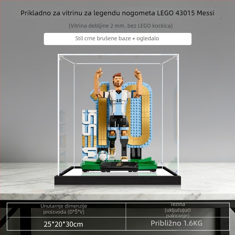 Poklopac za zaštitu od prašine za LEGO 43015 Messi nogometna legenda kutija za izlaganje