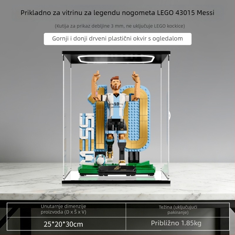 Poklopac za zaštitu od prašine za LEGO 43015 Messi nogometna legenda kutija za izlaganje