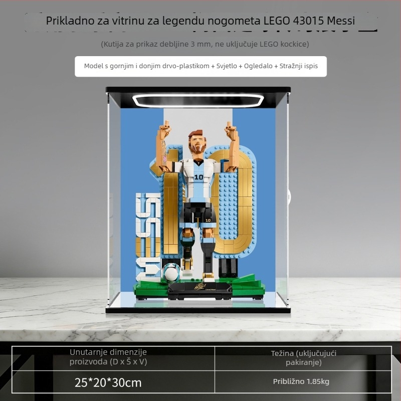 Poklopac za zaštitu od prašine za LEGO 43015 Messi nogometna legenda kutija za izlaganje