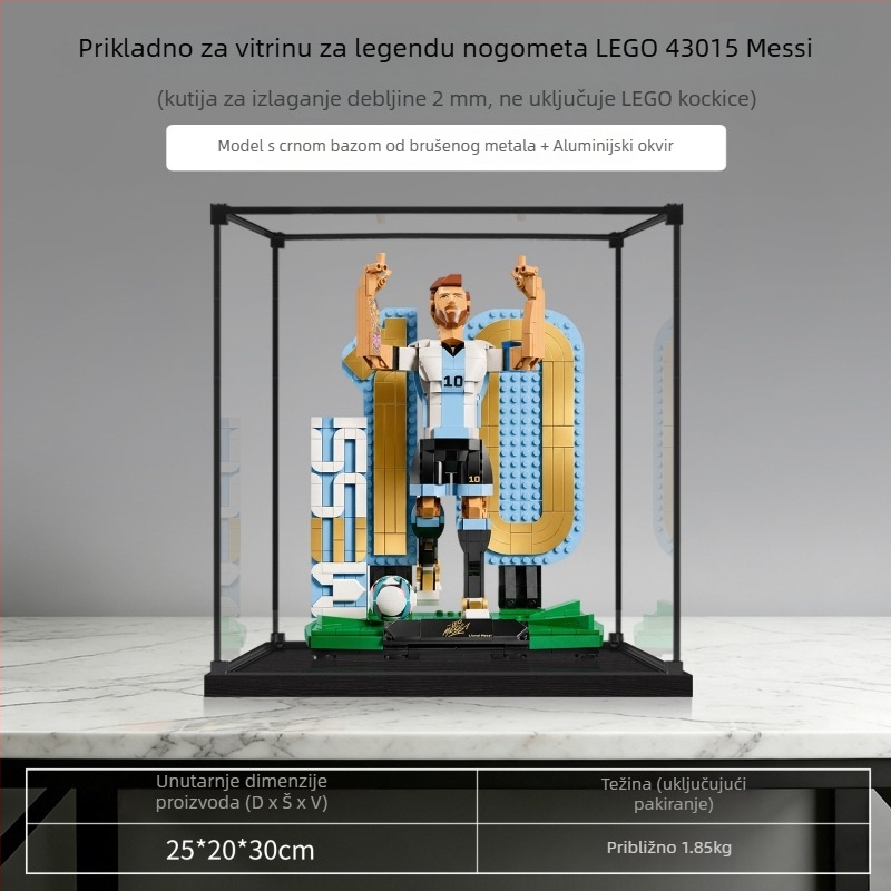 Poklopac za zaštitu od prašine za LEGO 43015 Messi nogometna legenda kutija za izlaganje