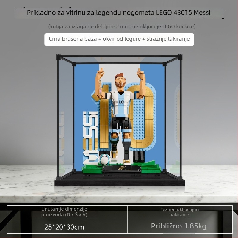 Poklopac za zaštitu od prašine za LEGO 43015 Messi nogometna legenda kutija za izlaganje