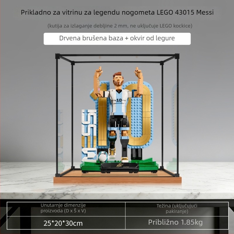 Poklopac za zaštitu od prašine za LEGO 43015 Messi nogometna legenda kutija za izlaganje