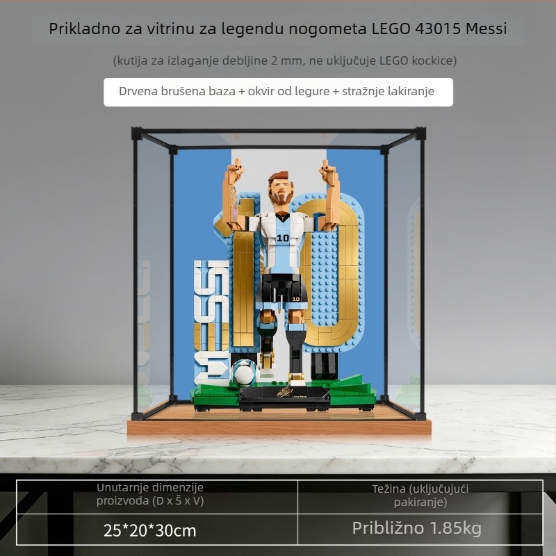 Poklopac za zaštitu od prašine za LEGO 43015 Messi nogometna legenda kutija za izlaganje