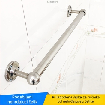 Držač za ručnike od nehrđajućeg čelika za kupaonicu, 304, zidni, jednoručni