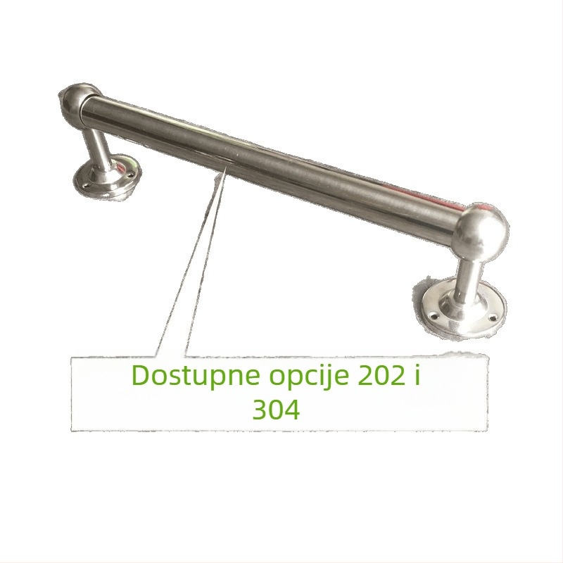 Držač za ručnike od nehrđajućeg čelika za kupaonicu, 304, zidni, jednoručni