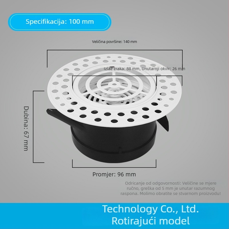 Ofenqi Regulirana bezramna ugrađena rešetka za ventilaciju ABS-a