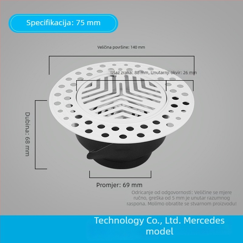 Ofenqi Regulirana bezramna ugrađena rešetka za ventilaciju ABS-a