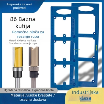 Kalup za otvor utičnice i prekidač 86-box, s razinom — za namještaj i garderobu; šablona drvoreza