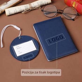 PU debeli držač američkog putovnice, držač kartice cjepiva, torbica za putovnicu i oznaka prtljage, mogućnost prilagođenog loga